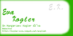 eva kogler business card